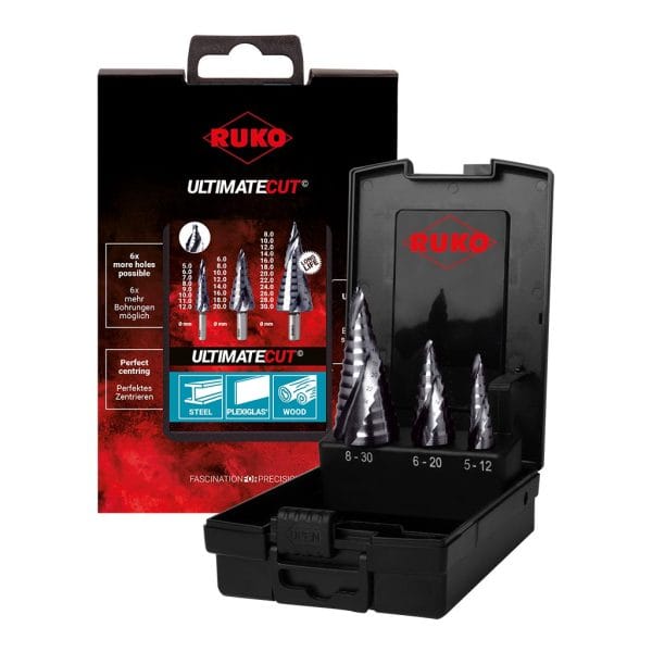 RUKO 6420511 Porrasporasarja 5-30mm HSS FLOWSTEP Runatec