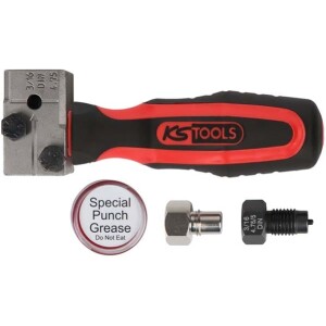 Kstools 122.1215 FLAREFIXeco Yleiskäyttöinen 4-osainen jarruputken laipoituslaitesarja 4,75 mm