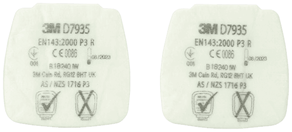 Hiukkassuodatin P3 3M D7935 Secure Click, 80 par / pak