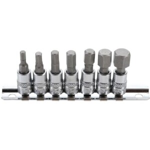 BGS Bits hylsyt kiskossa kuusiokolo 1/4" 7 osaa 2161