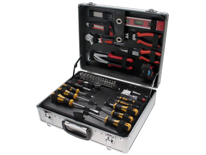 Kraftmann 129-osainen Työkalusarja alumiinilaukussa 2204