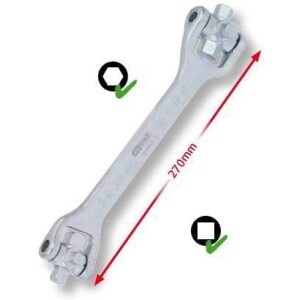 Kstools 150.9302 Öljyn täyttö ja tyhjennys ruuvin avain 8 in 1