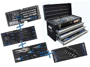 BGS Metallinen Työkalulaukku 3 Hyllyä sis. 143 Työkalua 3318