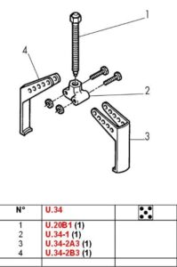 Vaihtojalat U.34-2B3 kapeat