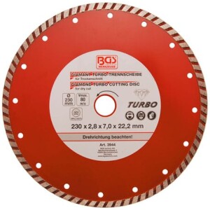 BGS Turbo Timanttilaikka kuivaleikkaukseen 230 mm 3944