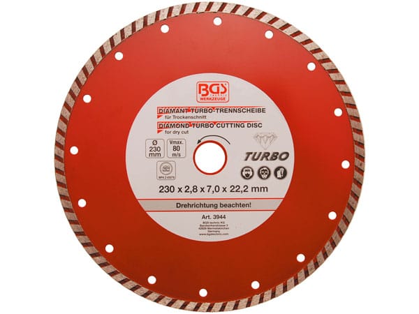 BGS Turbo Timanttilaikka kuivaleikkaukseen 230 mm 3944