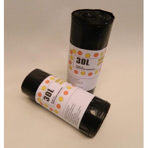 4020 sangallinen roskapussi 30L, Musta