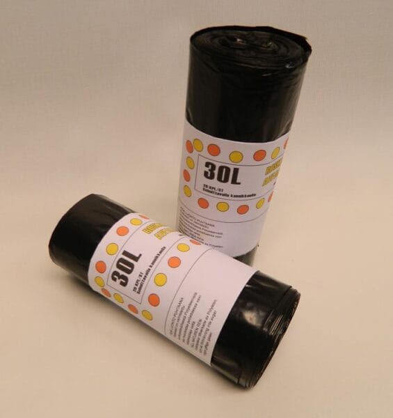 4020 sangallinen roskapussi 30L, Musta