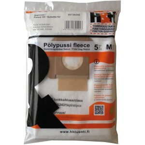 Teollisuusimurin pölypussit 5 kpl/pak