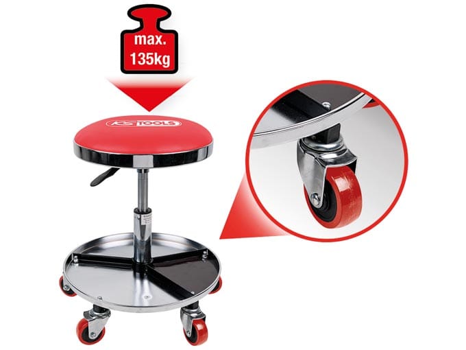 Kstools Korjaamojakkara pyörillä 500.8004