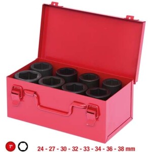Kstools 1" Voimahylsysarja 8 osaa pitkät hylsyt 515.0308