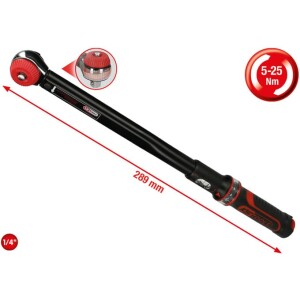 Kstools Momenttiavain 1/4", 5-25 Nm 516.1412