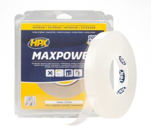 MAXPOWER kaksipuolinen teippi 19 mm x 16,5 m
