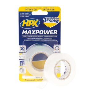 HPX MAXPOWER kaksipuolinen teippi 19 mm x 2 m