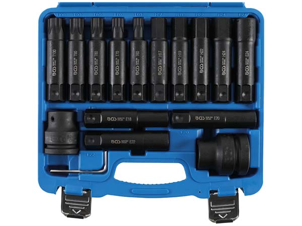 BGS 3/4" ja 1" Bits voimahylsyt XXXL 16 osaa 5246