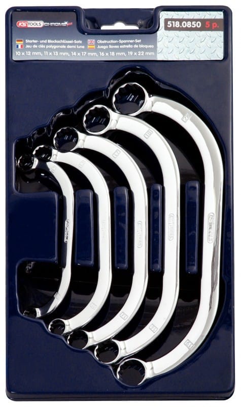 Kstools 518.0850 Starttimoottoriavaimet 5-os CHROMEplus®