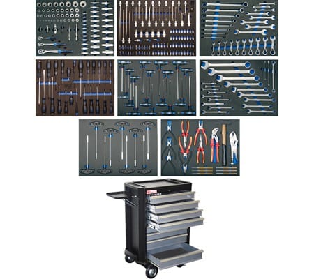 BGS Työkaluvaunu työkaluilla 296 osaa 8 laatikkoa 4050