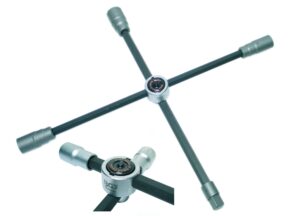 BGS Henkilöautojen Kokoontaitettava Ristikkoavain Nelikanta 17 x 19 x 21 x 12,5 mm 1456