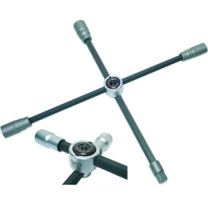 BGS Henkilöautojen Kokoontaitettava Ristikkoavain Nelikanta 17 x 19 x 21 x 12,5 mm 1456