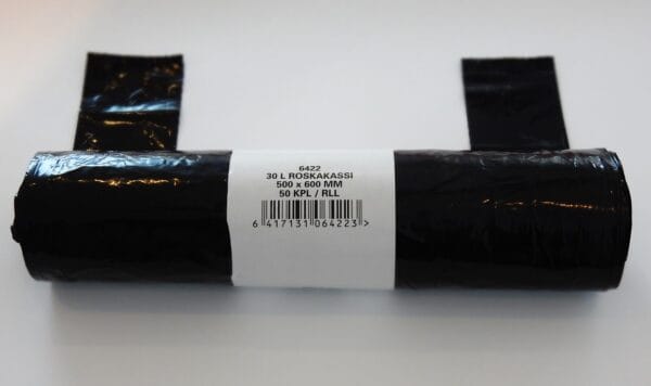 6422 sangallinen roskakassi 30L, musta