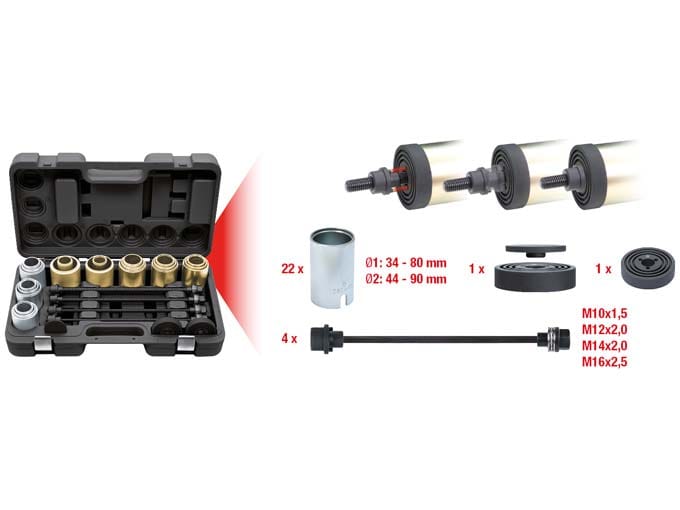 Kstools 700.1550 Paine- ja vetohylsysarja