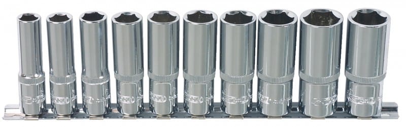 Pitkät hylsyt kiskossa 6-kulmaiset 918.0612 Kstools