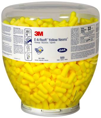 3M EAR Classic Soft Refill One Touch Neon Korvatulppa, 1000 kpl