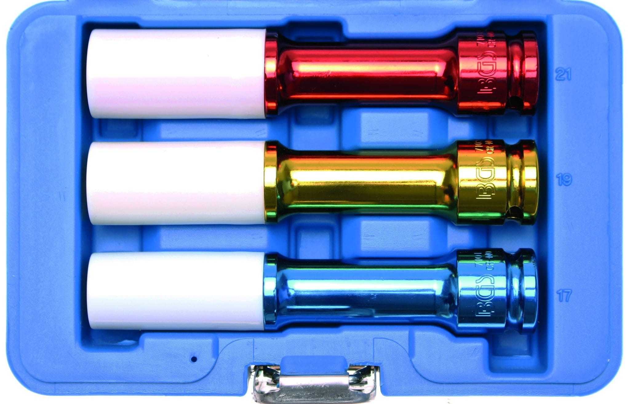 Vannehylsyt pitkät 17, 19, 21 mm BGS-7100