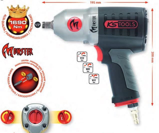 Kstools Monster Mutterinväännin 1/2", 1690 Nm 515.1210 - Image 2