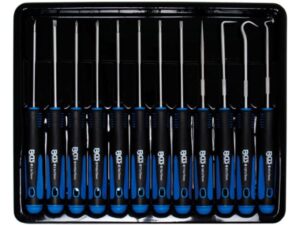 BGS 12 osainen Mikroruuvimeisseli- ja koukkusarja 8833
