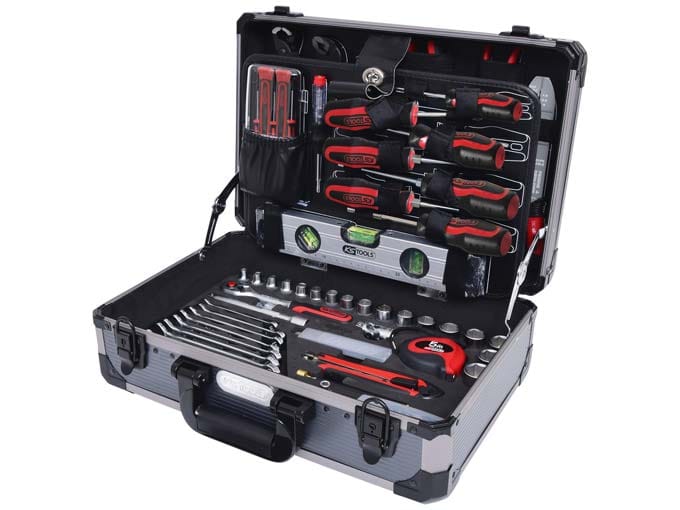 Kstools 165-osainen 3/8" Yleistyökalusarja alumiinisalkussa 911.0665