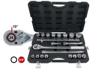 Kstools 911.0721 21-osainen 6-kulma Hylsysarja 3/4"