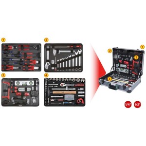 Kstools 127-osainen Työkalusarja 911.0727 salkussa