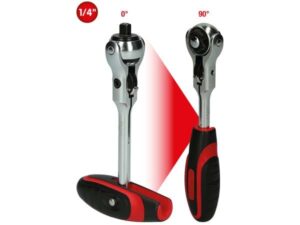 Kstools MODIFIX Mini T-kahva nivelpäinen räikkä 1/4", 72 hammasta 914.1405