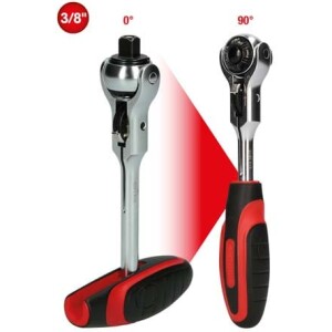 Kstools MODIFIX Mini T-kahva nivelpäinen räikkä 3/8", 72 hammasta 914.3815