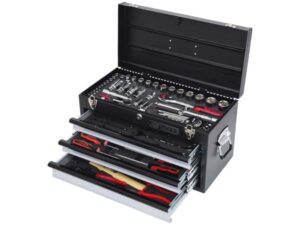 Kstools 99-osainen 1/4"+1/2" CHROMEplus -yleistyökalusarja peltipakissa 918.0200