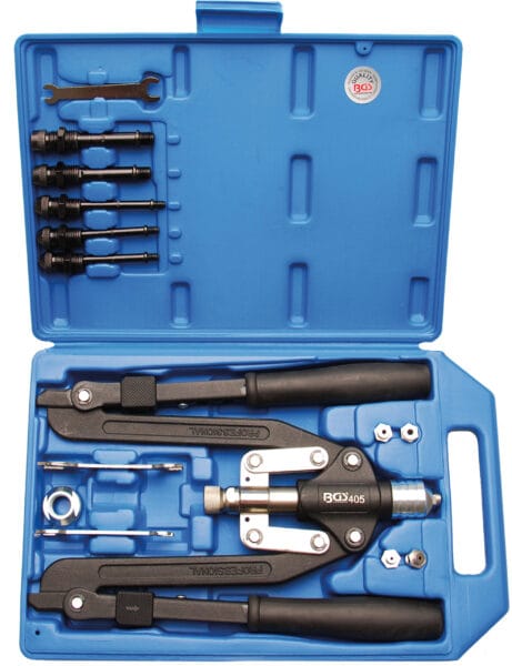 BGS-405 vetoniitti ja niittimutteripihdit.