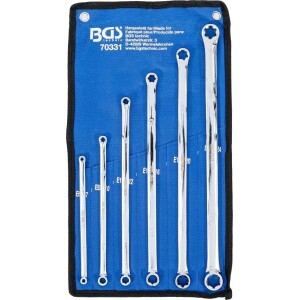BGS-70331 erikoispitkät kaksoislenkkiavaimet, E-profiili  E6 x E7 - E22 x E24, 6-os
