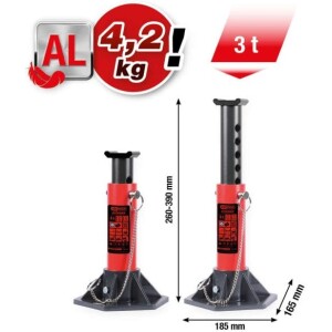 Kstools 160.1240 Alumiininen performance-alustapukki, 3 T, pari