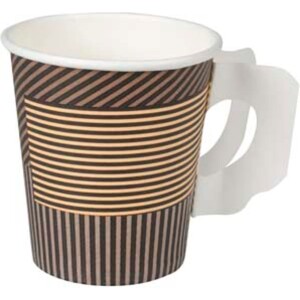 GASTRO Lines kahvikuppi 18/21cl Ø7.2cm korvalla ruskea PE/pap. 50kpl