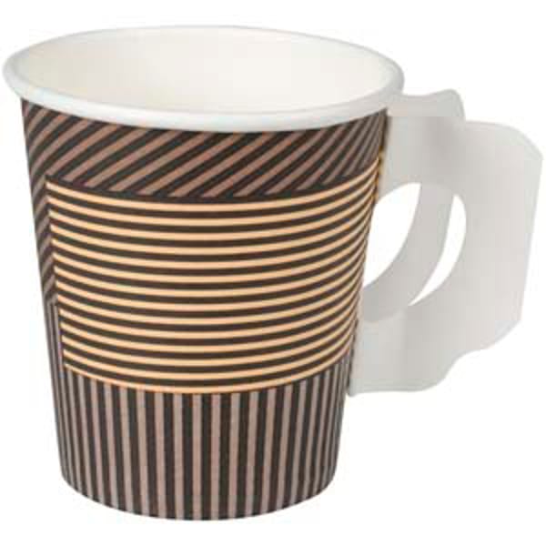 GASTRO Lines kahvikuppi 18/21cl Ø7.2cm korvalla ruskea PE/pap. 50kpl