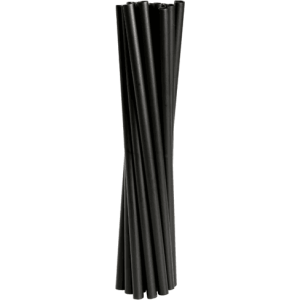 GASTRO muovipilli 24cm Ø8mm musta PP uudelleenkäytettävä