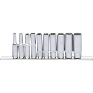 Kstools 917.0630 Hylsysarja, 1/4", 12-kulm., pitkät hylsyt, 10-os
