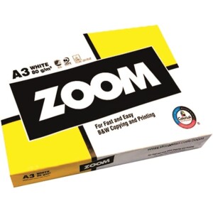 Kopiopaperi ZOOM A3 80g/500 arkkia / 1 riisi