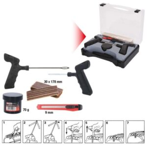 Kstools 150.1080 Renkaan vulkanointisarja, hyötyajoneuvoille, 5-os, 178 mm kuitua