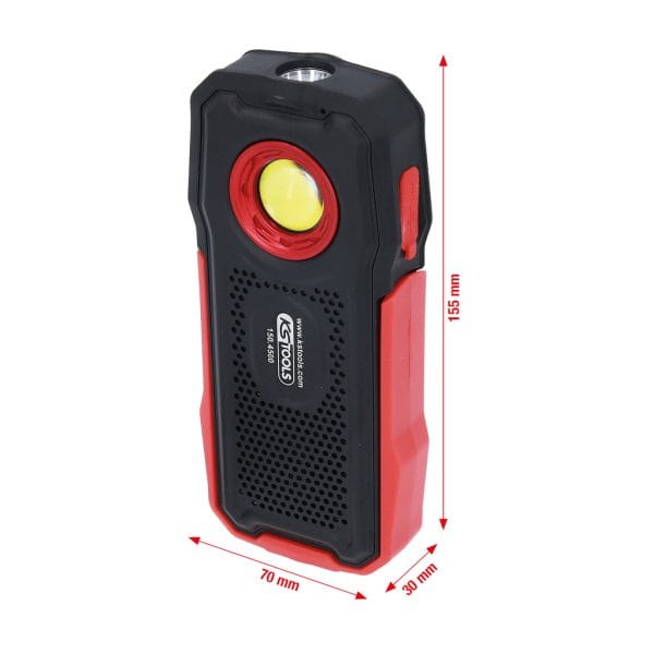 Kstools 150.4500 ladattava työvalo Bluetooth kaiuttimella