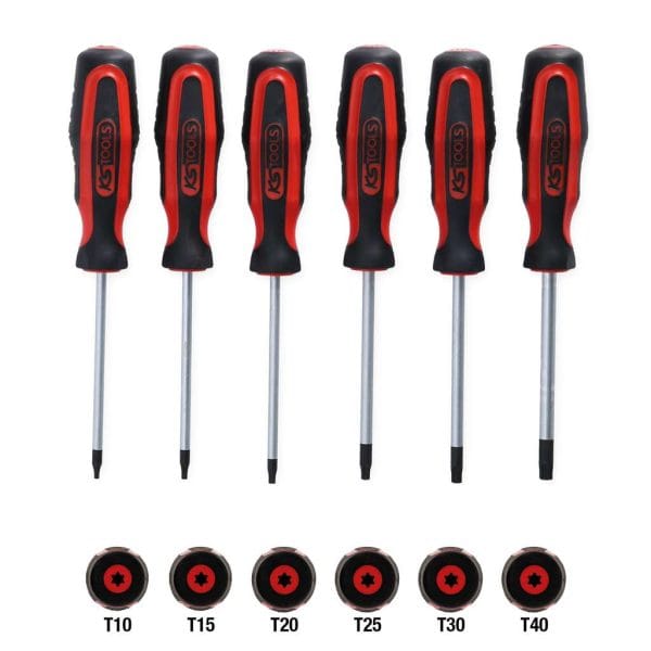Kstools 159.0030 ERGOTORQUEplus-ruuviväänninsarja, 6-os, Torx