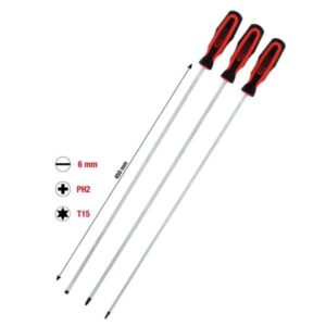 Kstools 159.1270 ERGOTORQUEplus Ruuvimeisselisarja, ura, PH, Torx, 3-os, erikoispitkät ruuvimeisselit