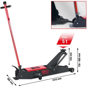 Kstools 160.1060 performance-hydraulinen hallitunkki, 5 t, nostokorkeus: 150–685 mm