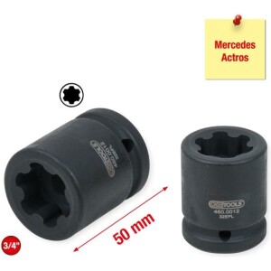 Kstools 460.0012 Torx-E-Plus-hylsy, Mercedes Actros, 32 EPL, pituus 50 mm